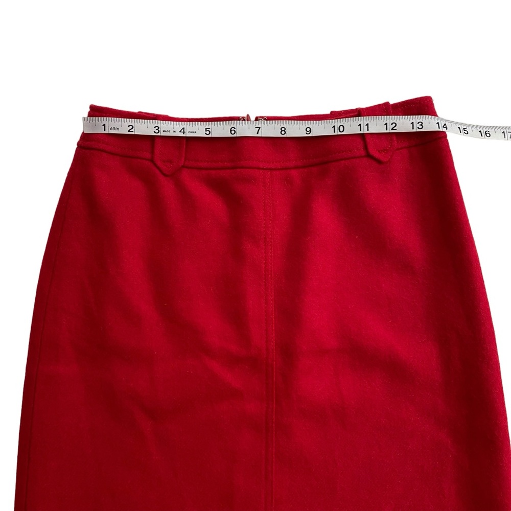 TALBOTS Women’s Wool Blend Lined Career Red Pencil Skirt Size 2P - Picture 4 of 10